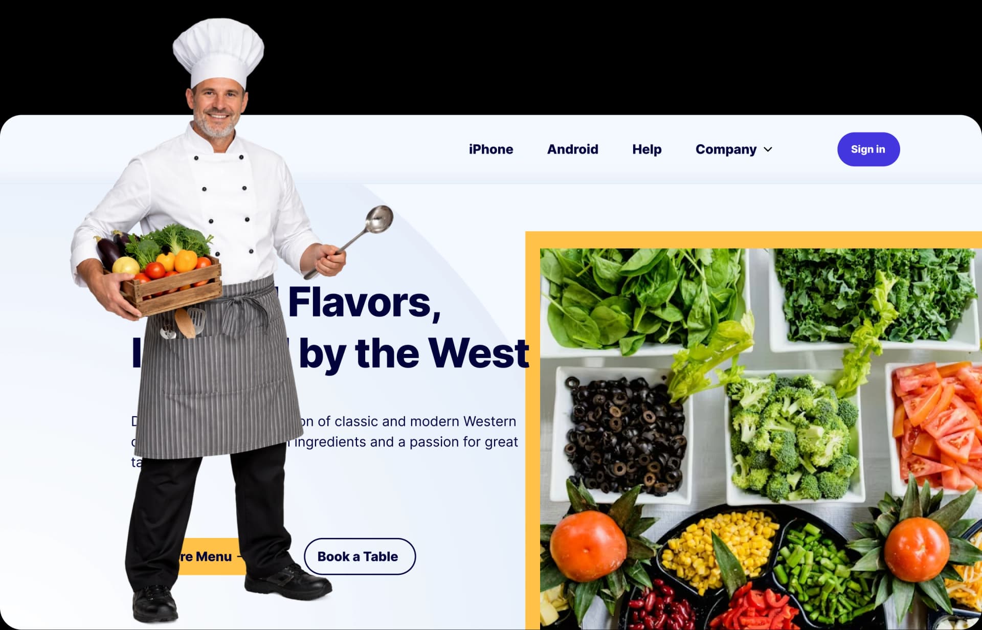 Business website example