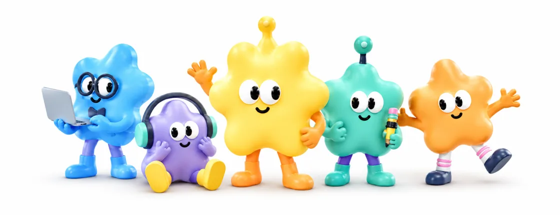 Five colorful SpringBrand characters welcoming you to the team
