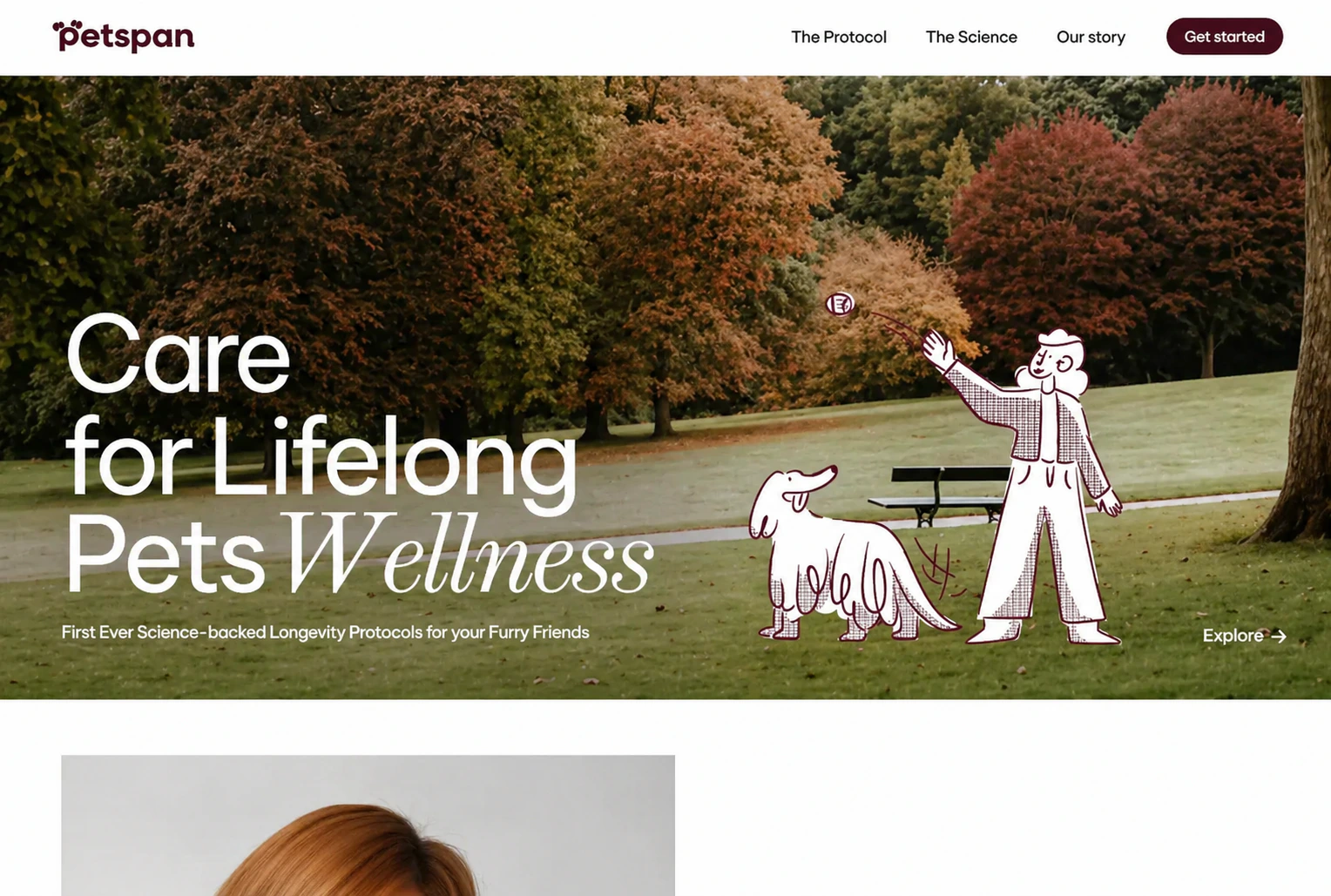 Petspan pet wellness website homepage preview