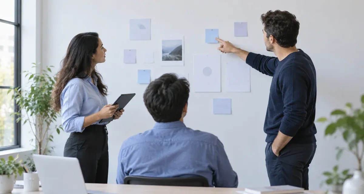 Illustrative cover for a fictional shared-workspace launch: three teammates bring project notes, files and deadlines to one board.