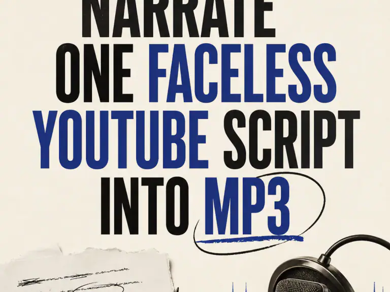 Be the narrator for your faceless YouTube script