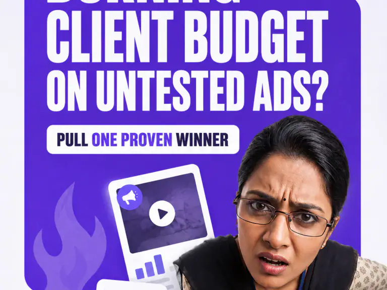 Guessing on a client's creative? Pull one market-validated ad