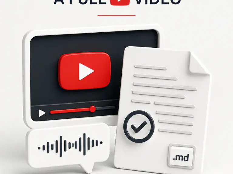Transcribe a full YouTube video